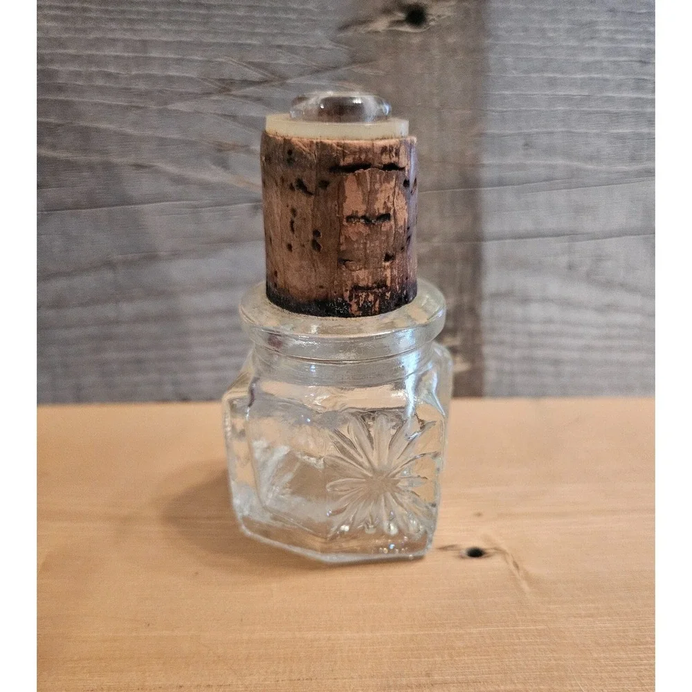 Vintage Glass Apothecary Bottle Cork Stopper Decorative Display‎